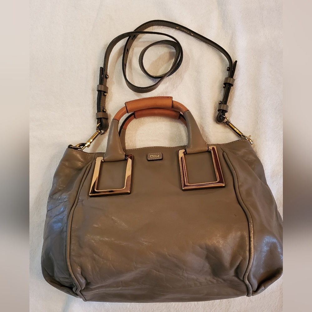 CHLOE Handbag-"ETHEL" satchel medium size and crossbody- LeatherCalfskin